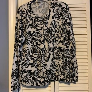 Croft & Barrow - Black & White Cardigan Sweater